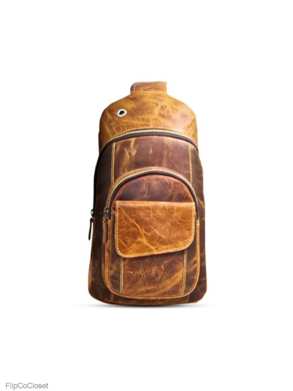 Handmade Leather Crossbody Bag Sling Purse Unisex Travel